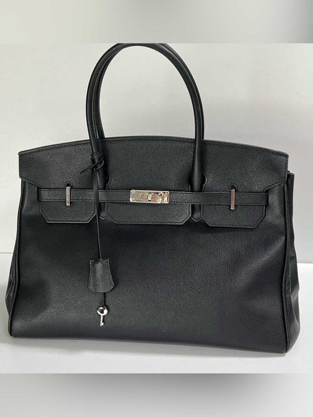 Classic Black Women's Satchel with Silver Hardware - Picture 7 of 16